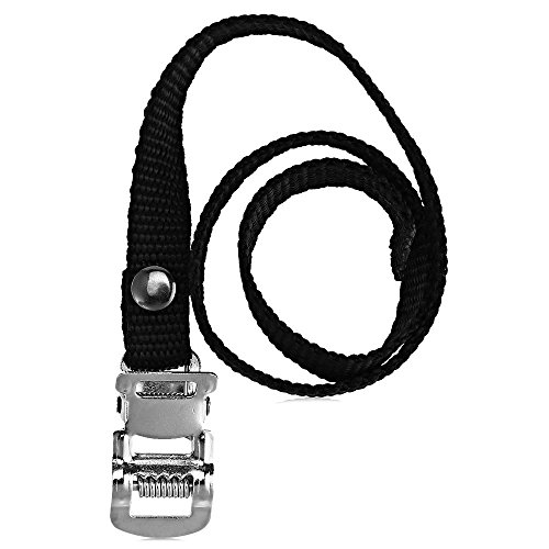 Mmrm Black Bike Cycling Pedal Nylon Pair Clips Replacement Pedal Toe Straps