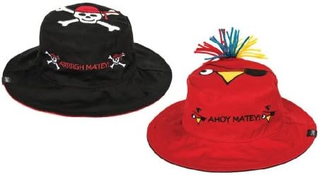 Luvali Convertibles LCKDS3LPP Pirate-Parrot Reversible Kids Hat Large