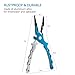 Ticoze Fishing Pliers Aluminum with Lanyard, Sheath and Braid Cutter for Saltwater and Freshwater, Blue