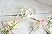 Pearl Flower Crown Floral Garland Headband Flower Halo Headpiece Hair Wreath Boho with Ribbon Wedding Party Photos Festival Pink by Vivivalue