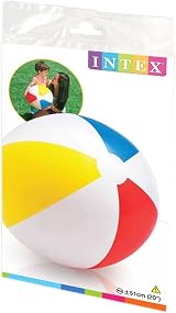 Intex 20 Inch Beach Ball Multicolor Fun Inflatable Pool Toy view 2