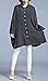 ellazhu Women Bat-Wings Sleeve Stripe Button-Down Chiffon Blouses GA03