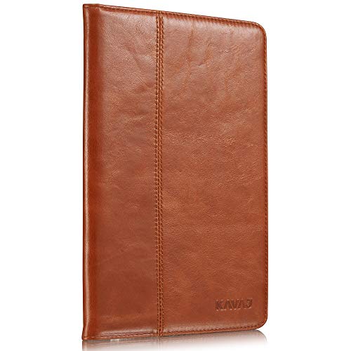 KAVAJ iPad Mini 5 2019 & 4 Case Leather Cover Berlin Cognac-Brown for Apple iPad Mini 5 2019 & 4 Genuine Cowhide Leather with Built-in Stand Auto Wake/Sleep Function. Slim Fit Smart Folio Covers