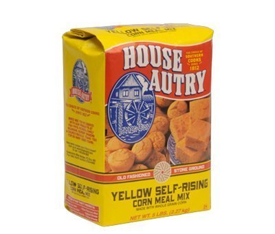 House-Autry - Old Fashioned Stone Ground Yellow Self-Rising Corn Meal Mix - Made With Whole Grain Corn - Net Wt. 2 Pounds (907 g) - Pack of 2 by House Autry
