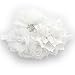 My Lello Baby Headband Shabby Fabric Flower Cluster Stretchy Elastic White