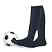 Athletic Soccer Baseball Football Active Team Sports Socks Cushion Tube Knee High 3 Pairs Black Youth Sock Size 5-7