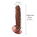 Extra Large Coffee Color 9 INCH Realistic-Condom-Thick-Girth-Enhancer-Enlarger-Extender-Growth-Sleeve-