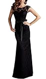 FORTRIC Women Elegant Halter Lace Wedding Bridesmaid Maxi Formal Dress