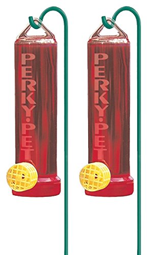 (2 Pack) Perky-Pet 215P Planter Box 3-Ounce Plastic Hummingbird Feeder with Hanging Rod