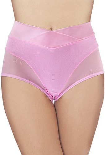 Bamboo Viscose Fiber and Cotton Mid-Rise Brief Menstrual Period Panty (Pink)
