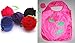 5pcs Reusable Rose Shopping Tote Bag By Catalina Folding Up Reusable Compact Eco Periodic Duty Recycling Use Shopping Bag