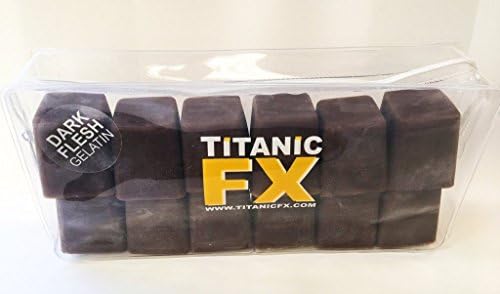 Titanic FX – Reusable Prosthetic Gelatin Dark Flesh – For Special FX and Theatrical Makeup - Wounds, Scars, Injuries – 2lb