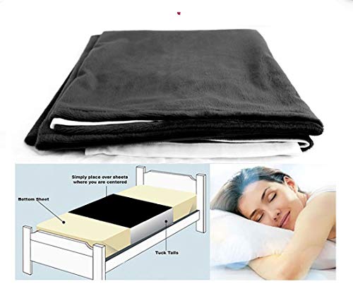 Cycleliners Period Bed Sheets Protector - Waterproof, Leakproof and Reusable Menstrual Bed Pad (Full/Queen, Black)