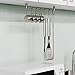 Homfa Kitchen Rail Rack Wall Mounted Utensil Hanging Rack Stainless Steel Hanger Hooks for Kitchen Tools, Pot, Towel (7 Sliding Hooks)