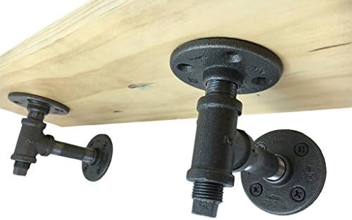 Urban Industrial Decor Pipe Shelve Brackets - Set of 2 (Straight , Standard)
