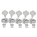 Kmise Chrome 5 String Bass Tuning Pegs Machine Heads Bass Tuners 4R1L