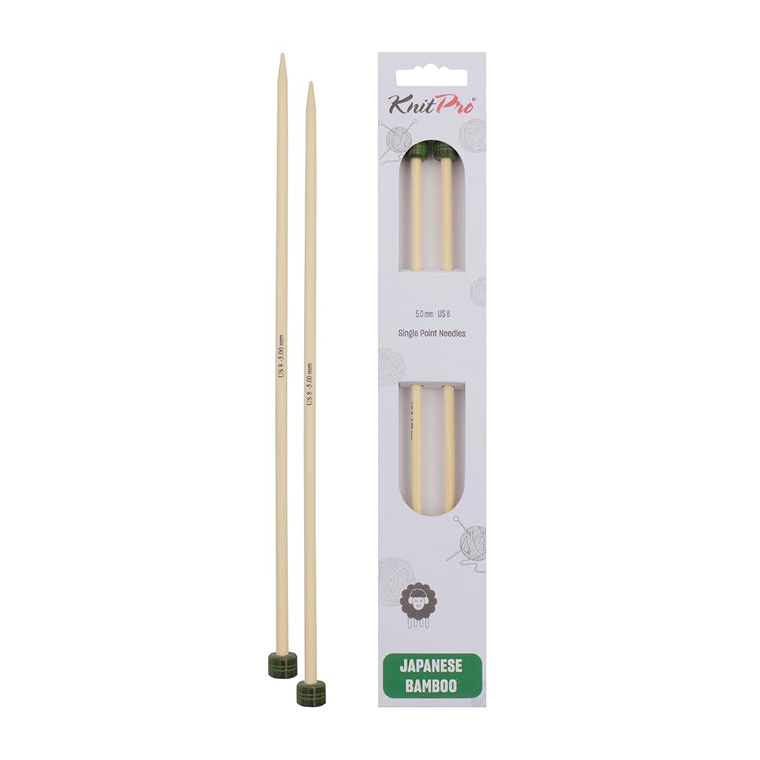 KnitPro Bamboo Single Pointed Needles 12" (30cm) | 5.00mm — image 1