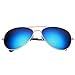 Desen Unisex Adult Aviator Sunglasses (Gold Blue)