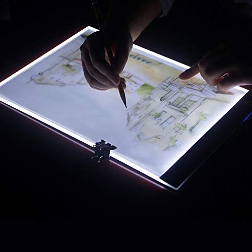 HeroStore 3D DIY Diamond Painting A4 LED Light Tablet Pad Rhinestone Drawing Embroidery Cross Stitch Clip Tray Stitch Pen Glue Tweezer Toy - Thumbnail 5