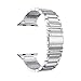 LDFAS Compatible for Apple Watch Band 49mm 45mm 44mm, Solid Stainless Steel Metal Link Bracelet for iWatch Strap Compatible for Apple Watch Ultra/SE Series 8/7/6/5 Band, Silver