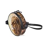 KEAKIA Lion Head Round Crossbody Bag Shoulder Sling