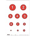 EZ2C Red Rifle Shooting Targets (25 Pack) - Paper, Circular, 11" x 17"