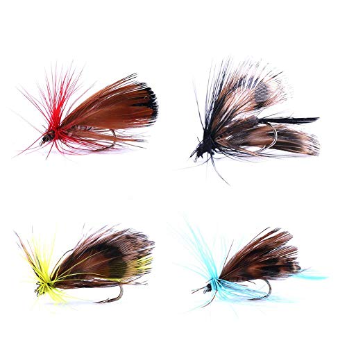 Centishop 32PCS Artificial Fishing Lure Set,Fly Fishing Lure Set Artificial Insect Bait Trout Fly Fishing Hooks Tackle with Case Box