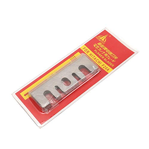 2Pcs 3-1/4 Inch High Speed Steel Electric Planer Spare Blades Knives Replacement for Hitachi F20A Wood Cutting Tool 82x29x3mm