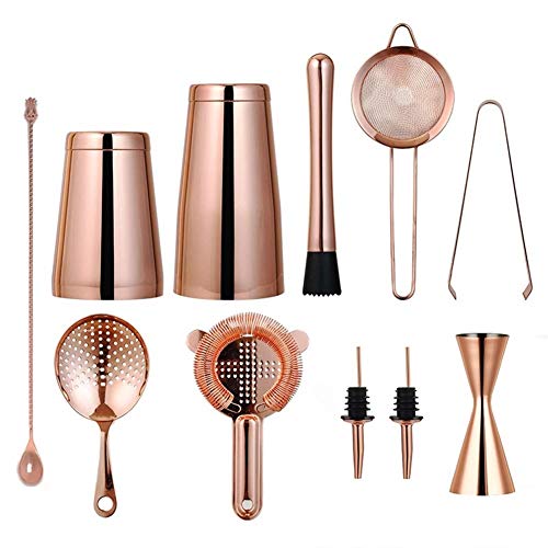 ARTFFEL Langlebiges Shaker-Bar-Set: gewichtete Shaker, Sieb-Set, Messbecher, Barlöffel, Eiszange, Ausgießer gesund… – Bild 4