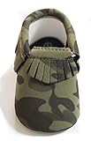 Baby Moccasins by One Loved Babe (12-18 Months, Army Green)
