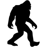 Bigfoot Sasquatch Sticker Vinyl Decal Notebook Car Window Laptop 7"x 5" (Black)