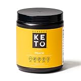Perfect Keto Base Exogenous Ketone Supplement - Beta-Hydroxybutyrate (BHB) Salts Developed to Burn Fat, Increase Energy and Kickstart Ketosis. Peaches & Cream Flavor (211g)
