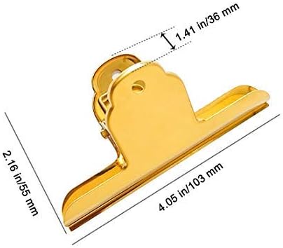 JOMA E-Shop Large Clips Gold, Stainless Steel Binder Clips for for Drawing Board,Documents, Files, Pictures - Image 4