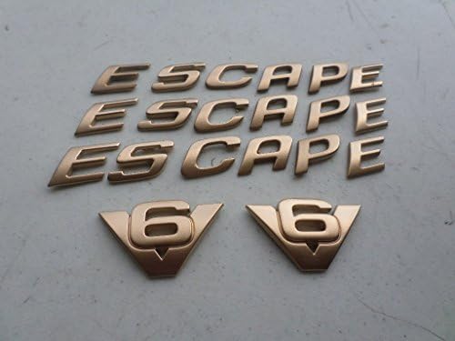 00-06 Ford Escape V6 Superman Style Gold Painted Emblem YL84-16C144-AB Tailgate Logo Nameplate Script Set
