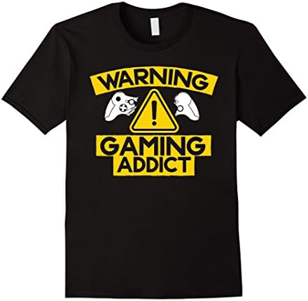 Men's Video Game Addict T-Shirt Small Black