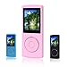 FecPecu Music Player, 16GB MP3 Player 48 Hours Playback Hi-Fi Sound, Portable Audio Player (Pink)