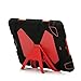 ACEGUARDER Apple Ipad Mini 2 Case Waterproof Rainproof Shockproof Kids Proof Case for Ipad Mini 2 (Gifts Outdoor Carabiner + Whistle + Handwritten Touch Pen) (BLACK/RED)