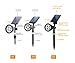 Solar Landscape Lights, Holan 4 LED Solar Spotlight Path Lights Security Lights with Automatic On/Off Sensor for Patio Deck Yard Garden Driveway Pool Area