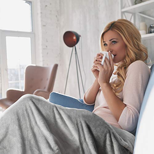 Weighted Blanket with Removable Cover, 15lb, 48"x72", Grey | eBay