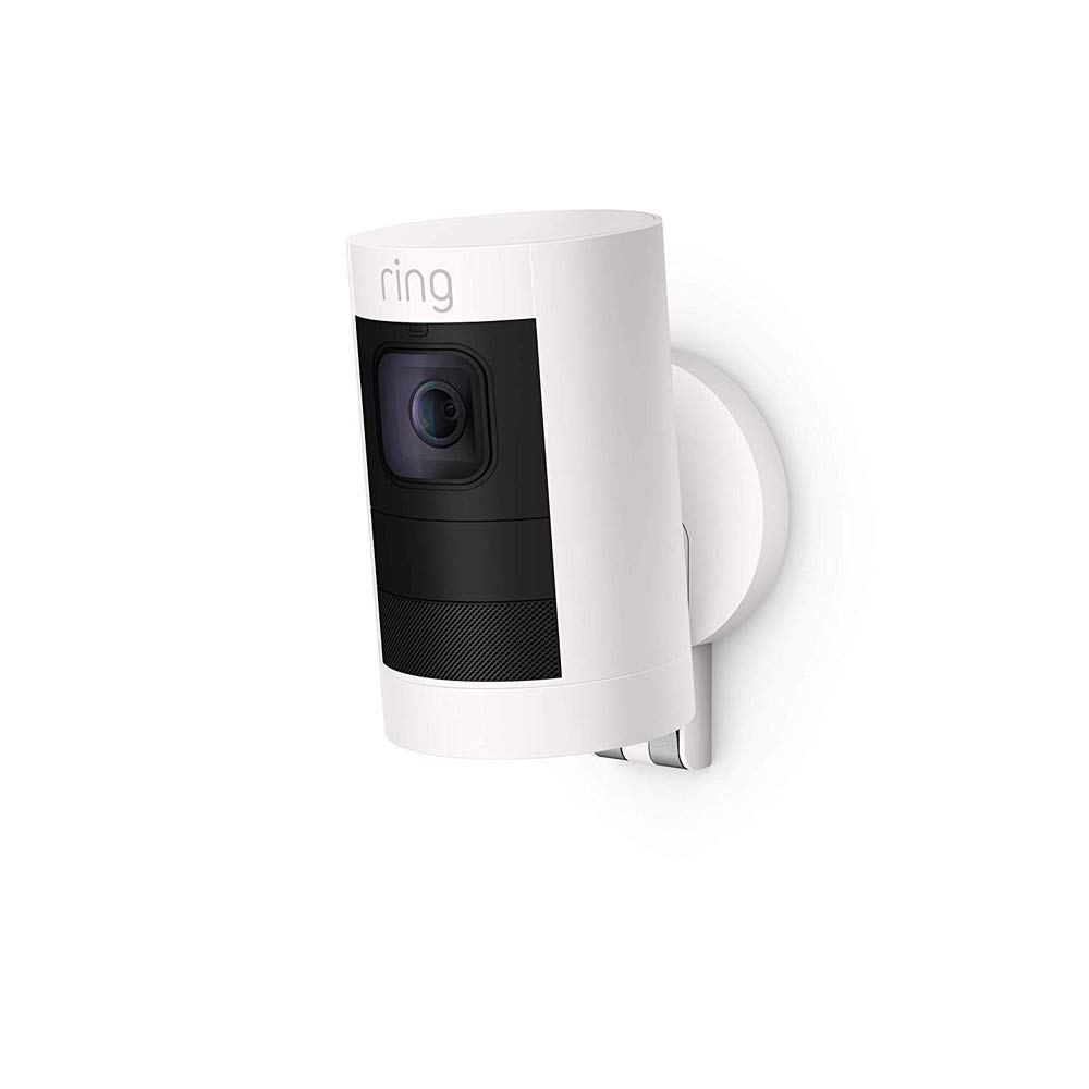 Ring Stick Up Cam Battery HD Security Camera with Two-Way Talk , White, Works with Alexa