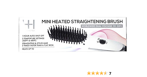 mini heated straightening brush
