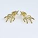 Cuple Gold Animal Stud Unicorn Earrings for Girls and Women