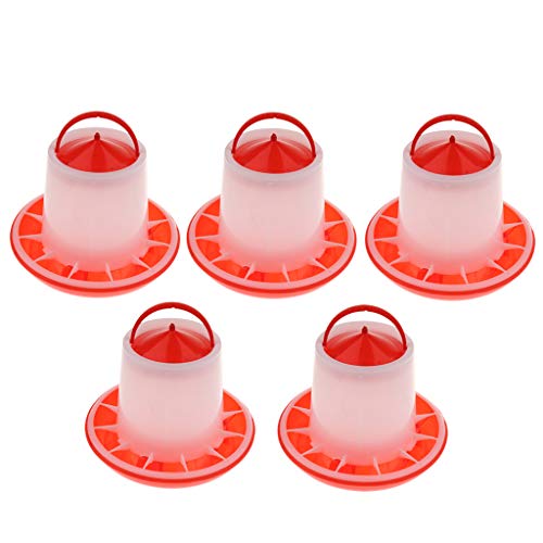 B Blesiya 5X Futter- und Wasserspender für Geflügel, Hühner, Küken, Hennen, Vögel, Wachteln usw.