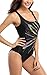 ALove One Piece Swimsuit for Women Sports Racerback Swimming Suit Black 10