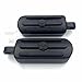 HTT Black Skull Footpegs Footrest For 1984-2016 Harley Davidson models with male mount-style foot peg support (Wide Glide/Fat Boy/Switchback)