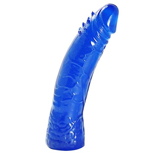BeHorny Blue Stimilator Realistic Penis Dildo with Stimulation Nubs, Blue