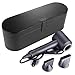 Dyson Supersonic Hair Dryer Case, Portable Magnetic Flip PU Leather Moistureproof Anti-scratch Dustproof Organizer Travel Gift Case for Dyson Supersonic Hair Dryer (black)