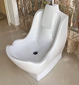 EVOLVE Wudu Wash Basin Ablution Chair Long Tap Chrome Trap Waste view 7