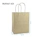Becko Brown Kraft Paper Bags, Shopping, Merchandise, Party, Gift Bags - 24 Count - 8”x5”x10.5”