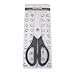 MOJO-HOME Ceramic Scissors Kitchen Utility Office Classroom Cooking Scissors Shears - White Blade/Black Handle